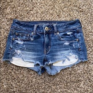 American Eagle Shortie Distressed Jean Shorts